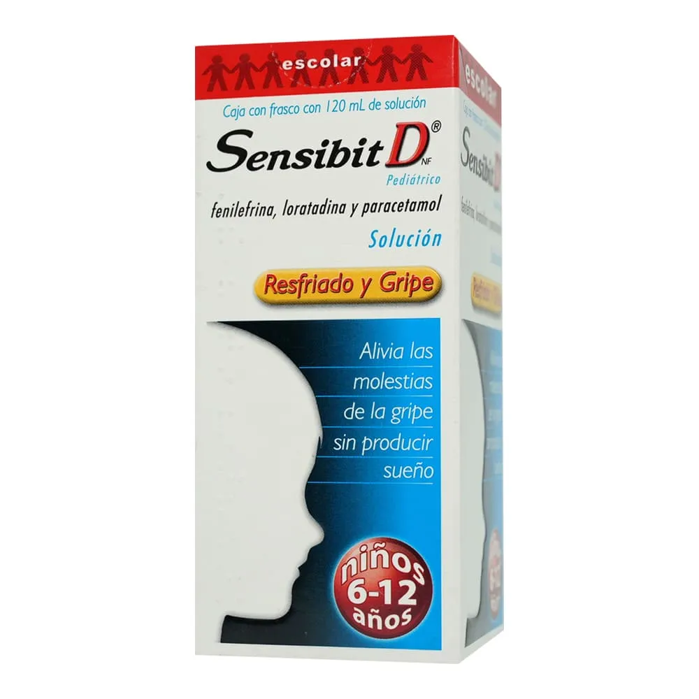 Loratadina 16.66 mg / Paracetamol 3.20 g / 100 mL SENSIBIT D Pediátrico C/120 mL