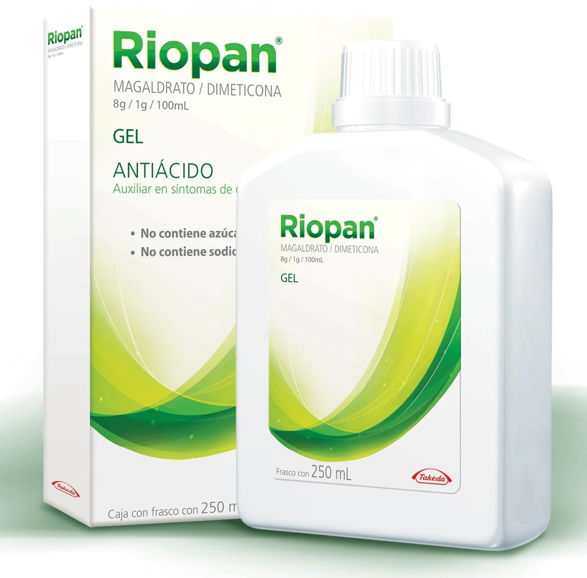 Magaldrato 80 mg / Dimeticona 10 mL RIOPAN GEL C/250 mL