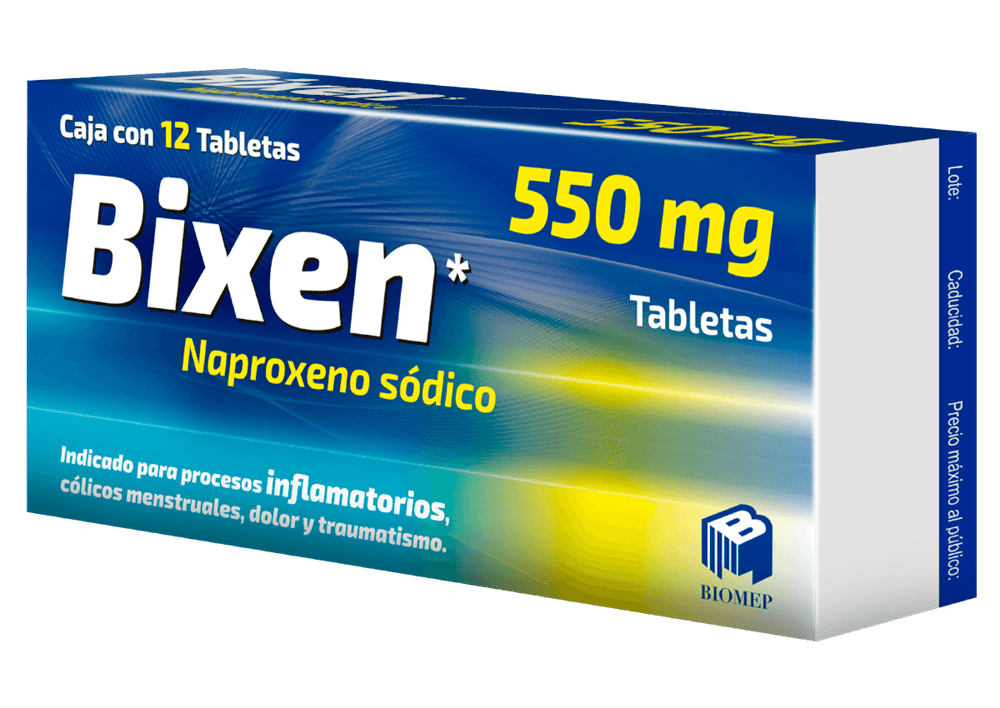 Naproxeno Sodico 550 mg BIXEN C/12 Tabs