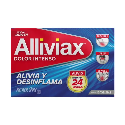 Naproxeno Sodico 550 mg ALLIVIAX C/10 Tabs