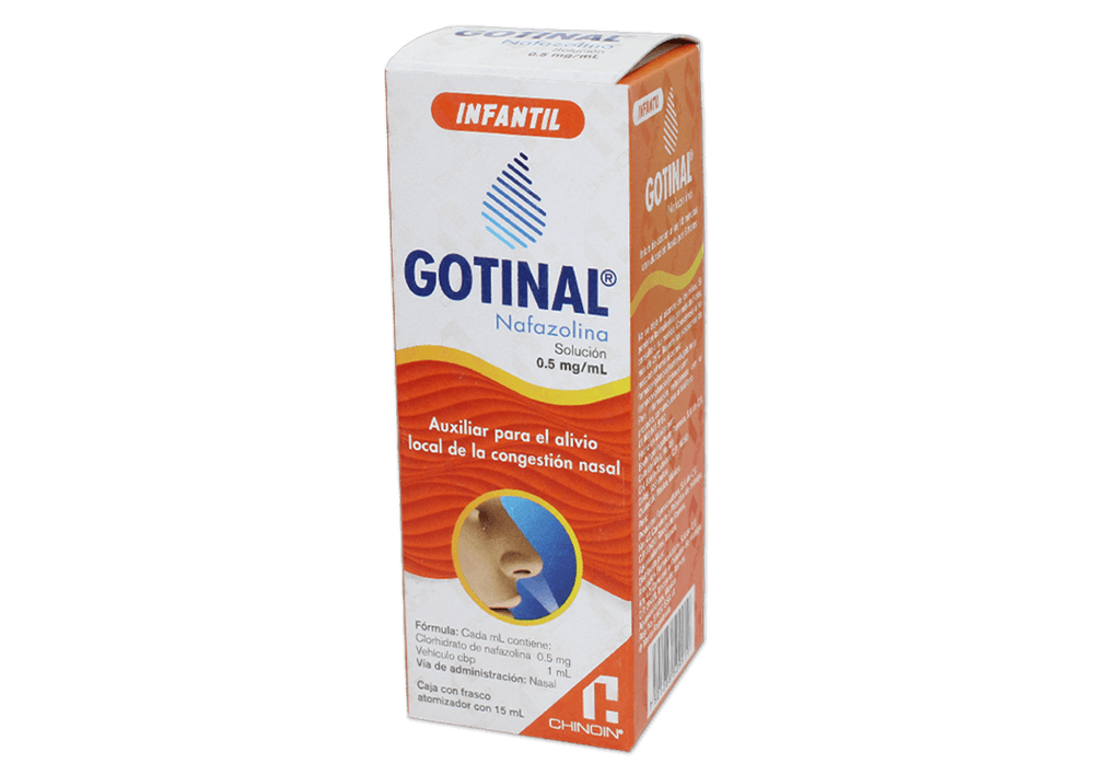 Nafazolina 0.5 mg / 1 mL GOTINAL Infantil C/15 mL