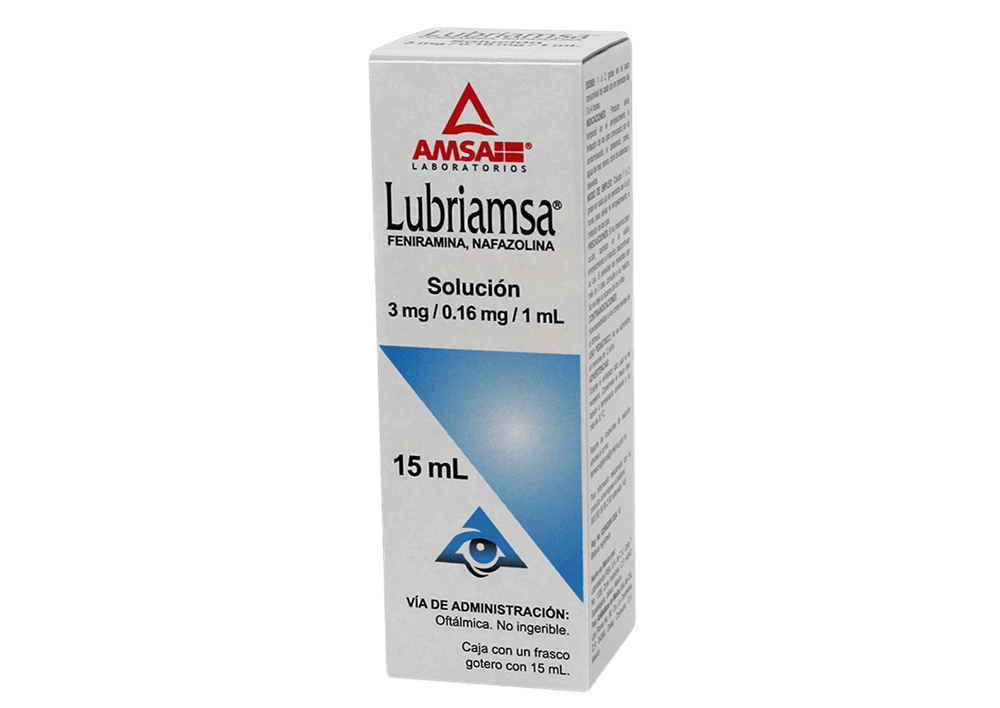 Nafazolina 0.16 mg / Feniramina 3.0 mg / 1 mL LUBRIAMSA F C/15 mL