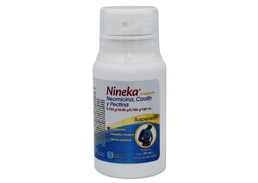 Neomicina 0.733 g / Caolin 10 g / Pectina 0.7 g NINEKA C/75 mL