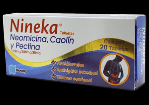 Neomicina 129 mg / Caolin 280 mg / Pectina 30 mg NINEKA C/20 Tabs