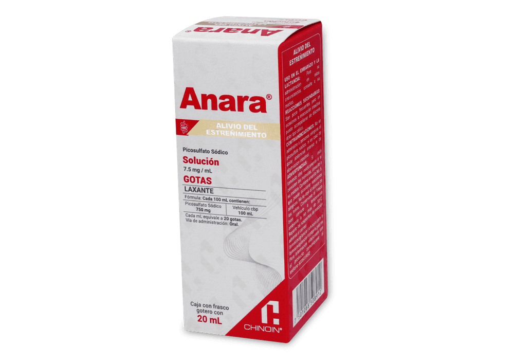Picosulfato Sodico 7 mg / mL ANARA C/20 mL