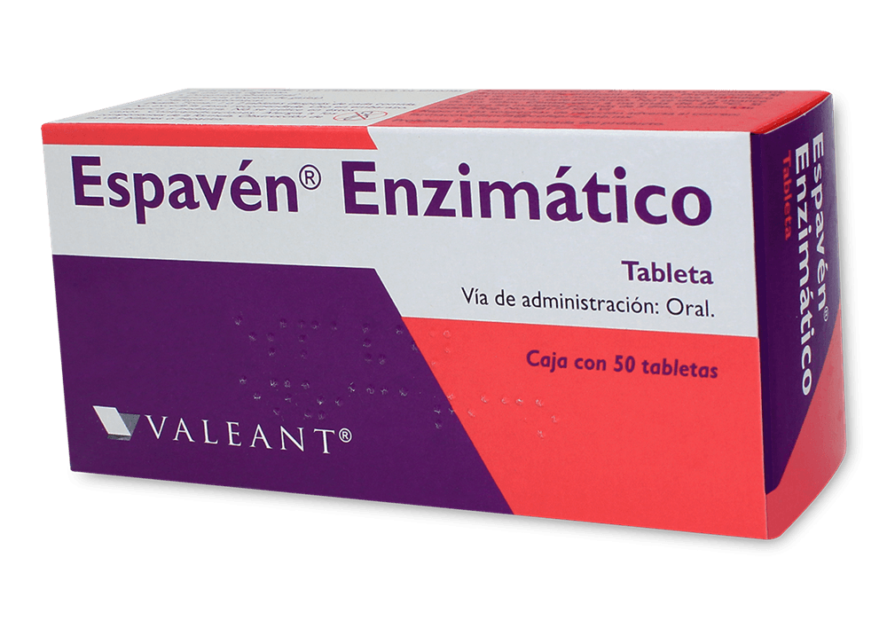 Simeticona 40 mg / Pancreatina 130 mg / BILIS DE BUEY 25 mg ESPAVEN ENZIMATICO C/50 Tabs