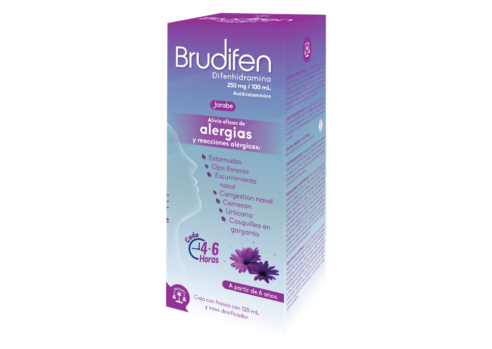 Difenhidramina 250 mg / 100 mL BRUDIFEN C/120 mL