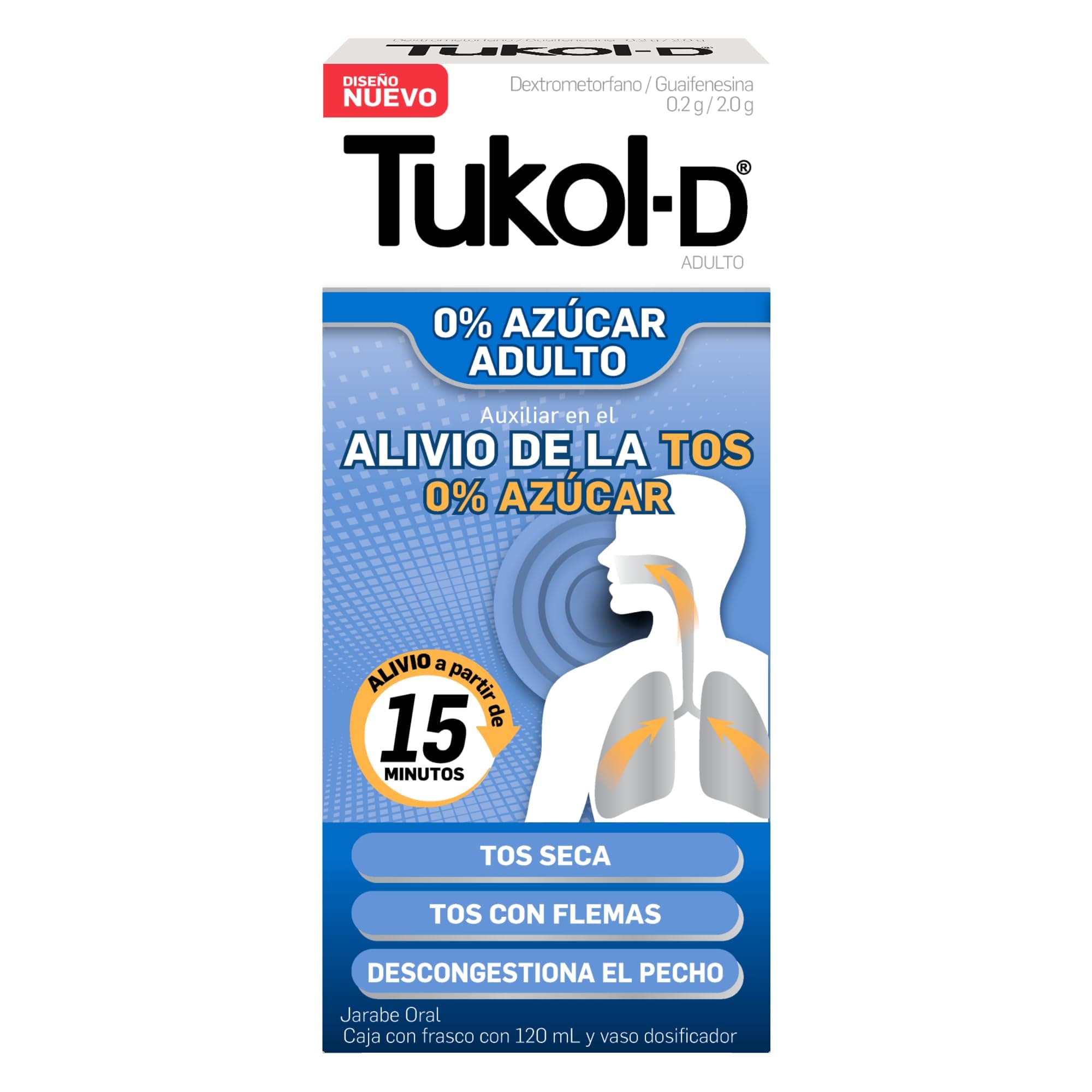 TUKOL-D 0% Azucar Jarabe Adulto C/125 mL