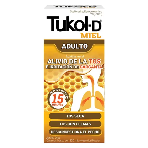 TUKOL-D Jarabe Adulto Miel C/120 mL