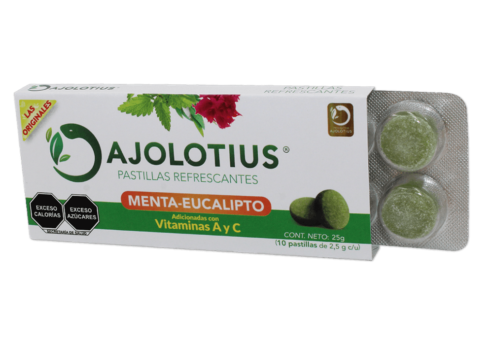 Pastillas Ajolotius Menta-Eucalipto C/10 Piezas