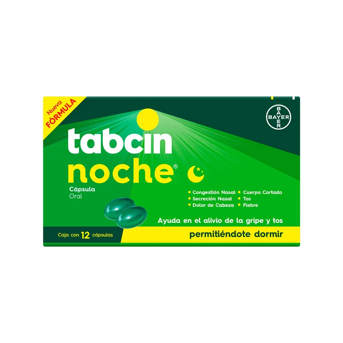 TABCIN Noche C/12 Caps Paracetamol 325 MG