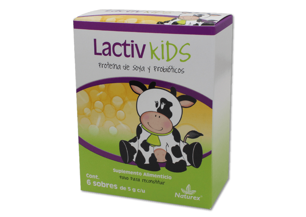 Lactiv Kids (Proteina de soya, prebióticos) C/6 Sobres