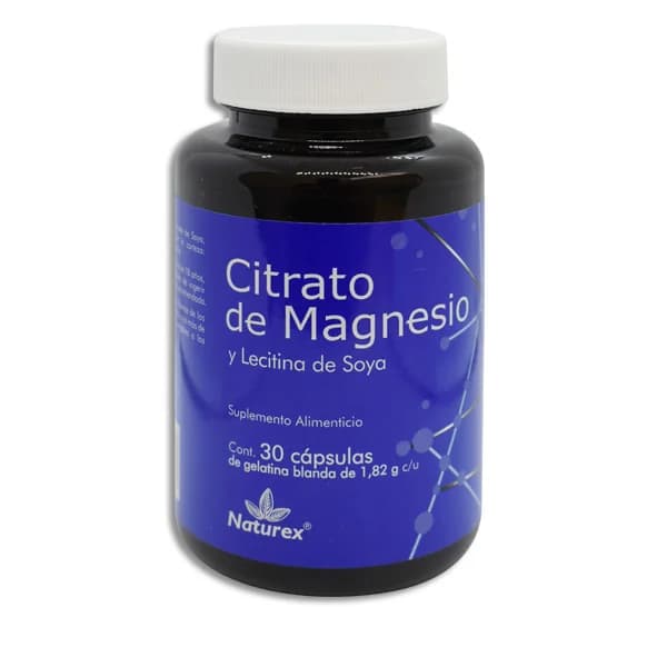 Citrato de Magnesio, Lecitina de soya C/30 Caps