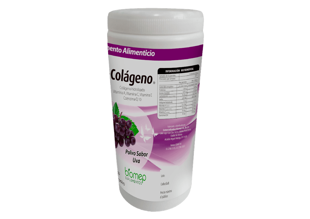 Colageno Hidrolizado / VIT A, C y E BIO-COLAGENO uva Bote C/450 g