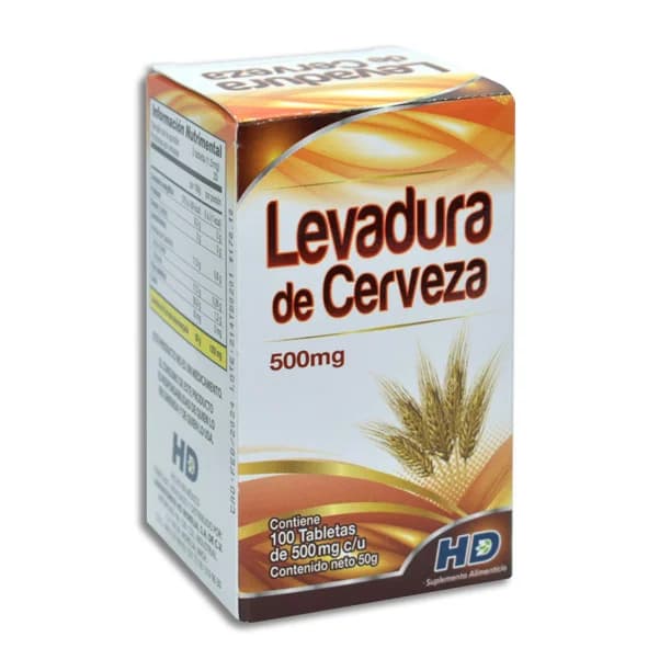 Levadura de Cerveza 500 mg HD C/100 Tabs