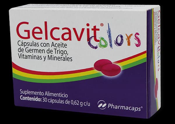 Vitaminas y Minerales / Aceite de Trigo GELCAVIT COLORS C/30 Caps