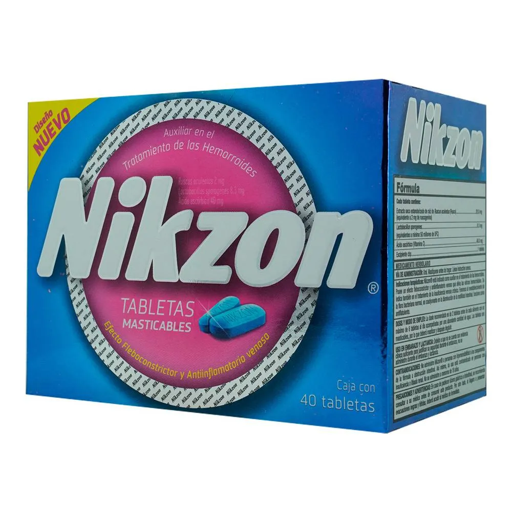 Ácido ascórbico, lacto bacillus sporogenes, ruscus aculeatus Nikzon C/40 Tabs