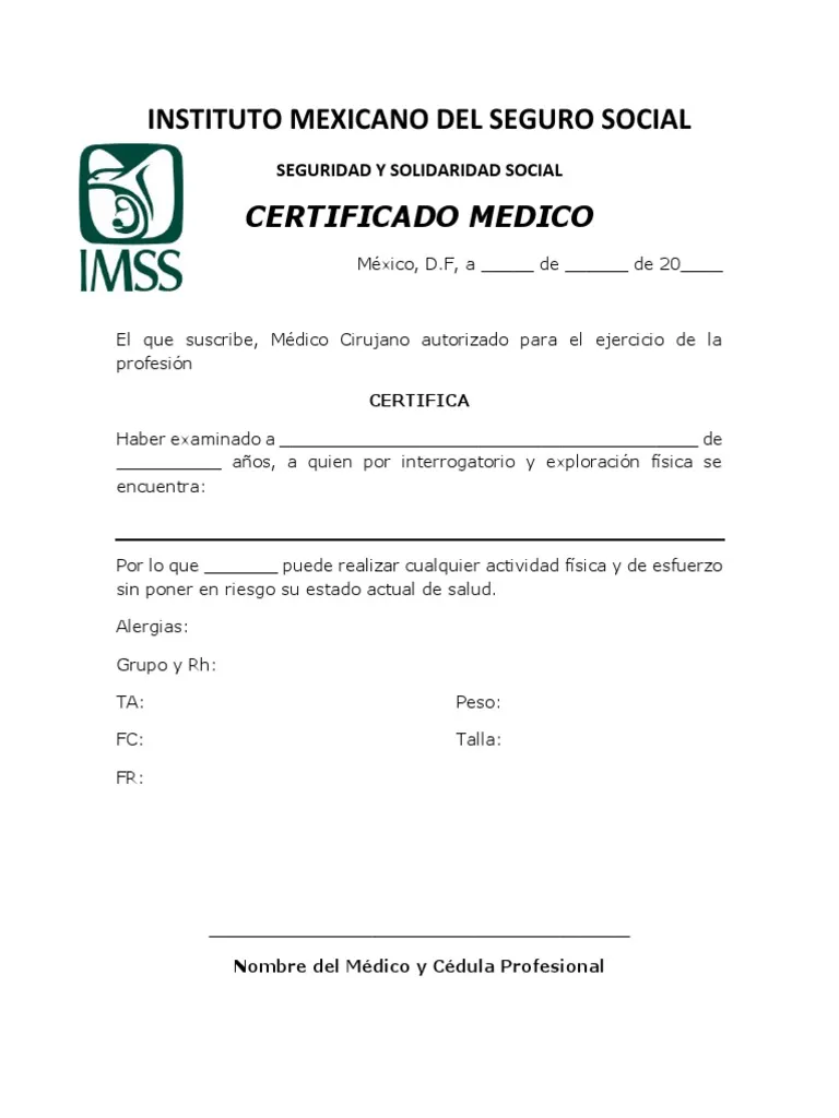 Certificado Médico