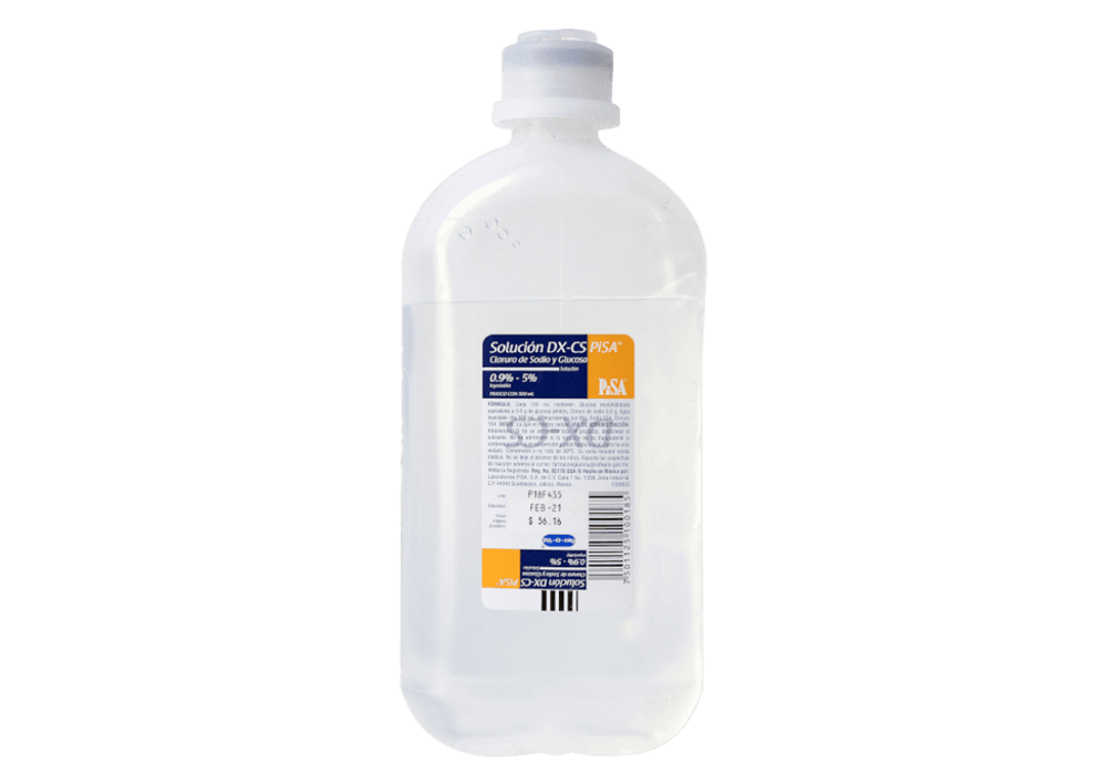 Cloruro de sodio / Glucosa DX-CS PISA C/500 mL
