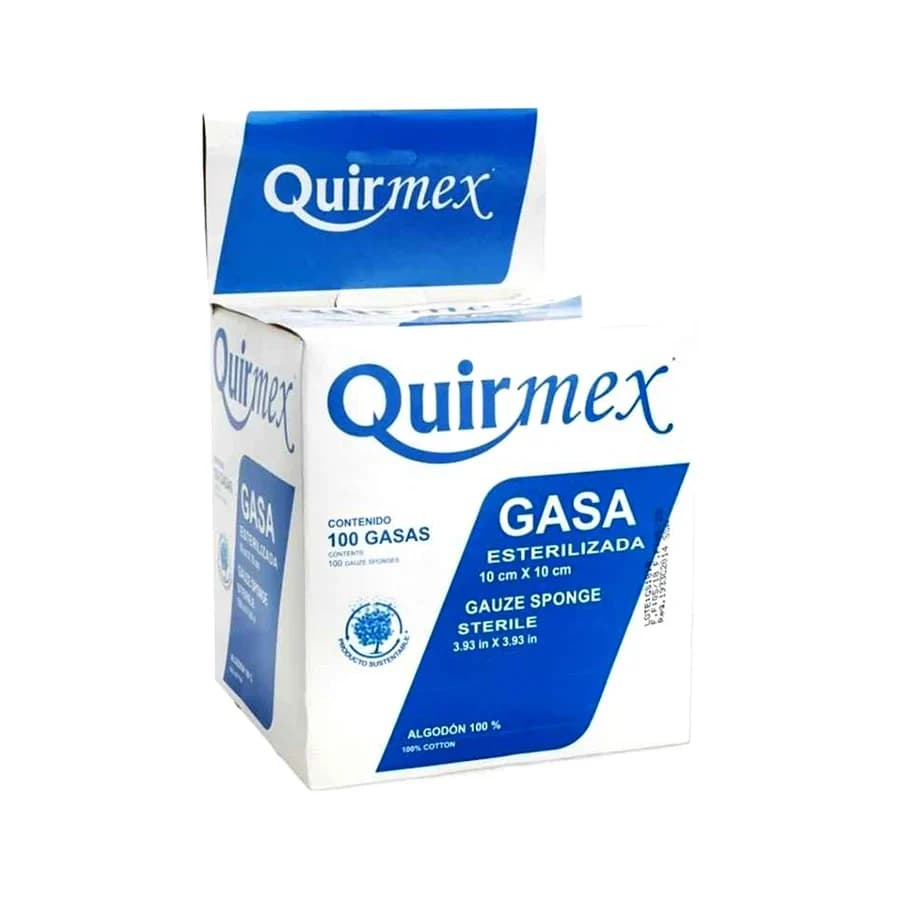 Gasa estéril QUIRMEX 10 X 10 cm C/100 pzas