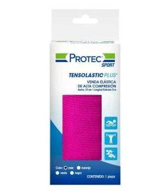 Venda elastica de alta compresion de 10 cm PROTECT plus (rosa)