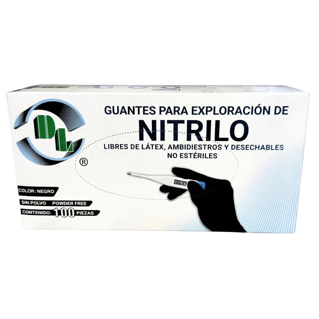 Caja de Guante de Nitrilo DL M C/100 pzas
