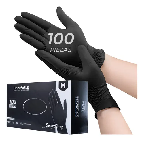 Pza de Guante de Nitrilo color negro Talla M AMBIDERM