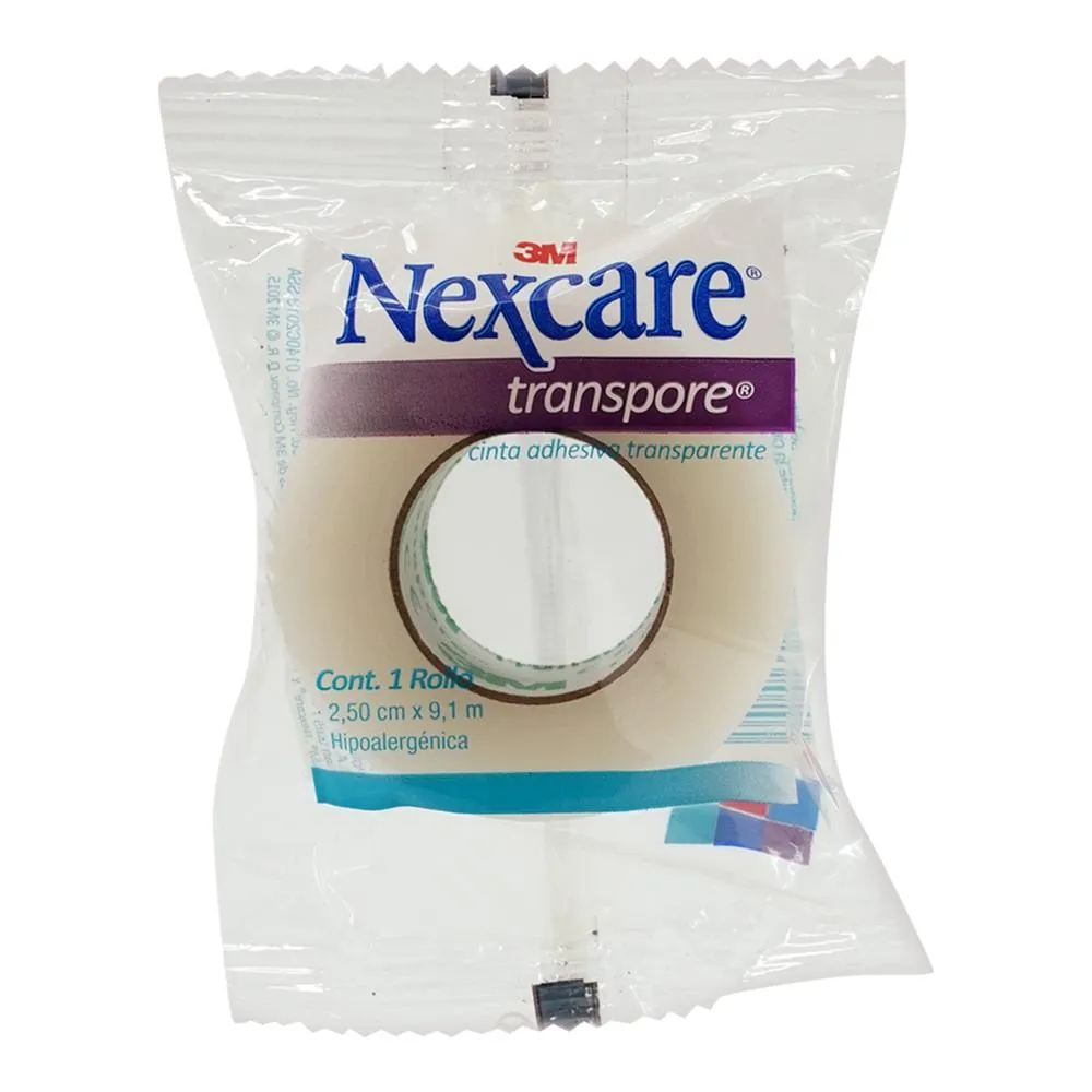 Cinta adhesiva transaparente NEXCARE de 2.5 cm X 9.1 m C/1 rollo