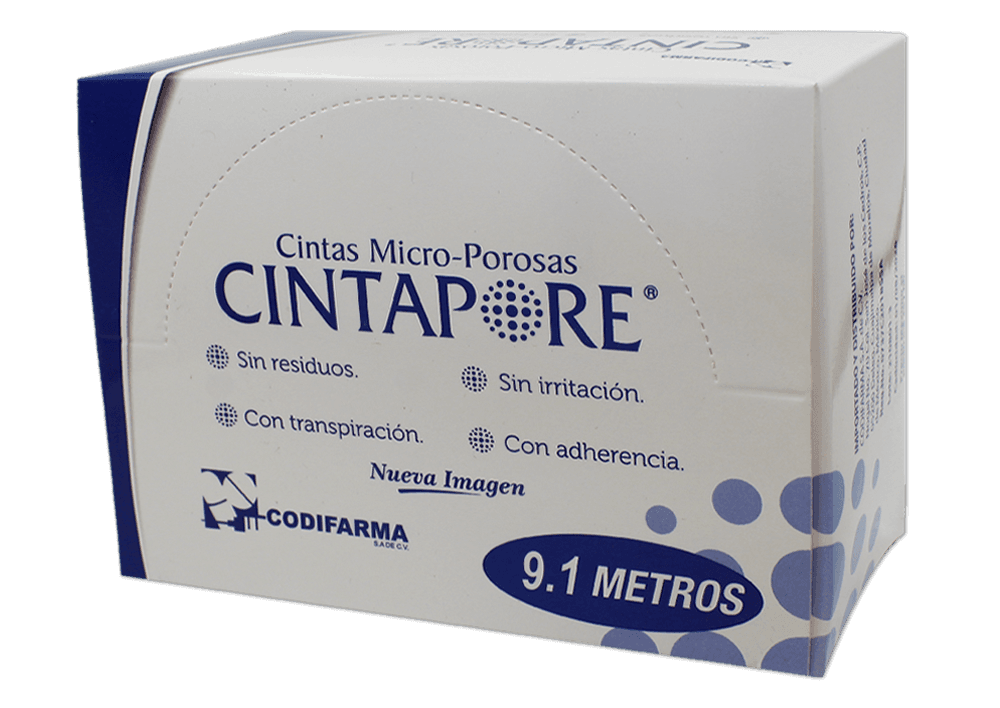 Cinta Microporosa Blanca CINTAPORE de 2.50 cm X 9.1 m C/1 Rollo