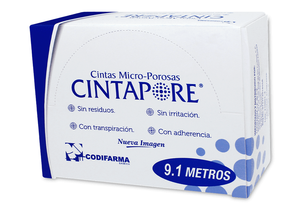 Cinta Microporosa Blanca CINTAPORE de 5 cm X 9.1 m C/1 Rollo