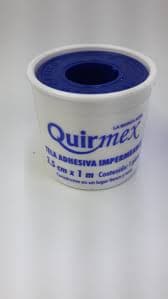 Tela Adhesiva impermeable QUIRMEX de 2.5 cm X 1 m C/1 Rollo