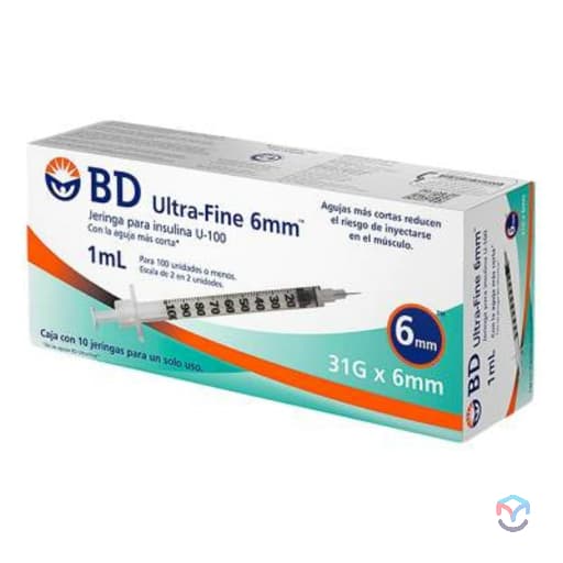 Jeringa BD Ultra Fine 1.0 mL Gauge: 31G C/10 jeringas