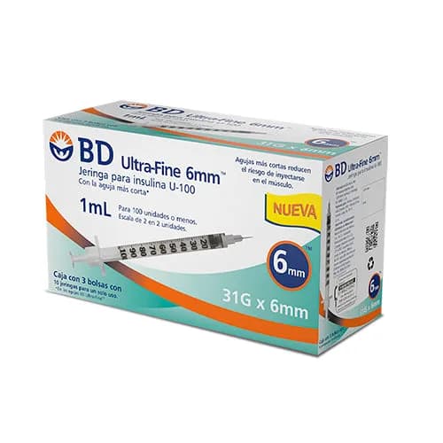 JERINGA BD Ultra Fine 1.0 mL 31 G X 6 Mm 30 Piezas