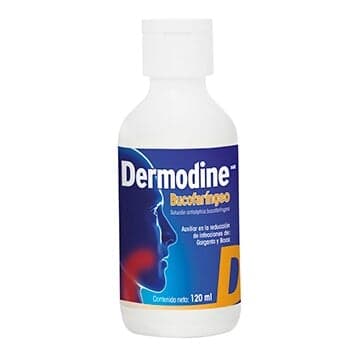 Yodopividona 8 g DERMODINE Bucofaringeo C/120 mL