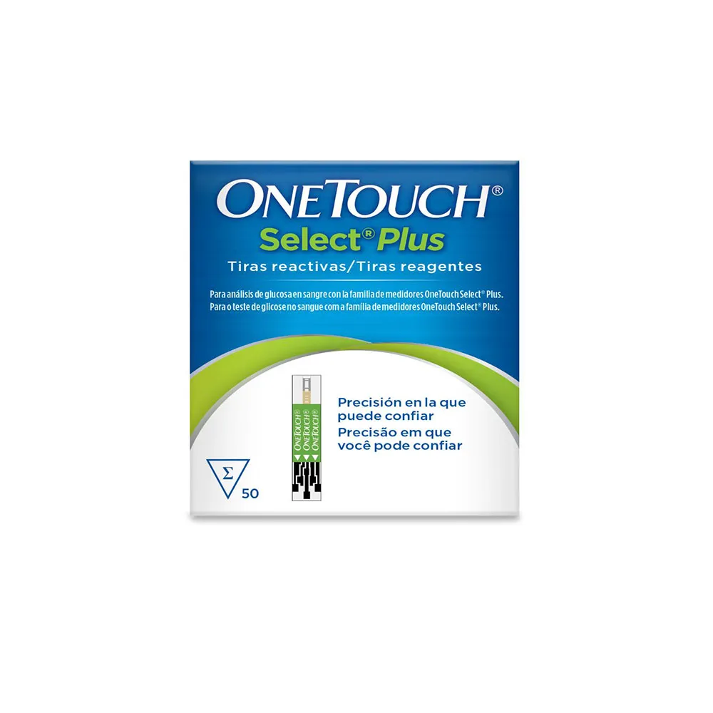 Tiras reactivas ONE TOUCH SELECT PLUS C/50 Pzas