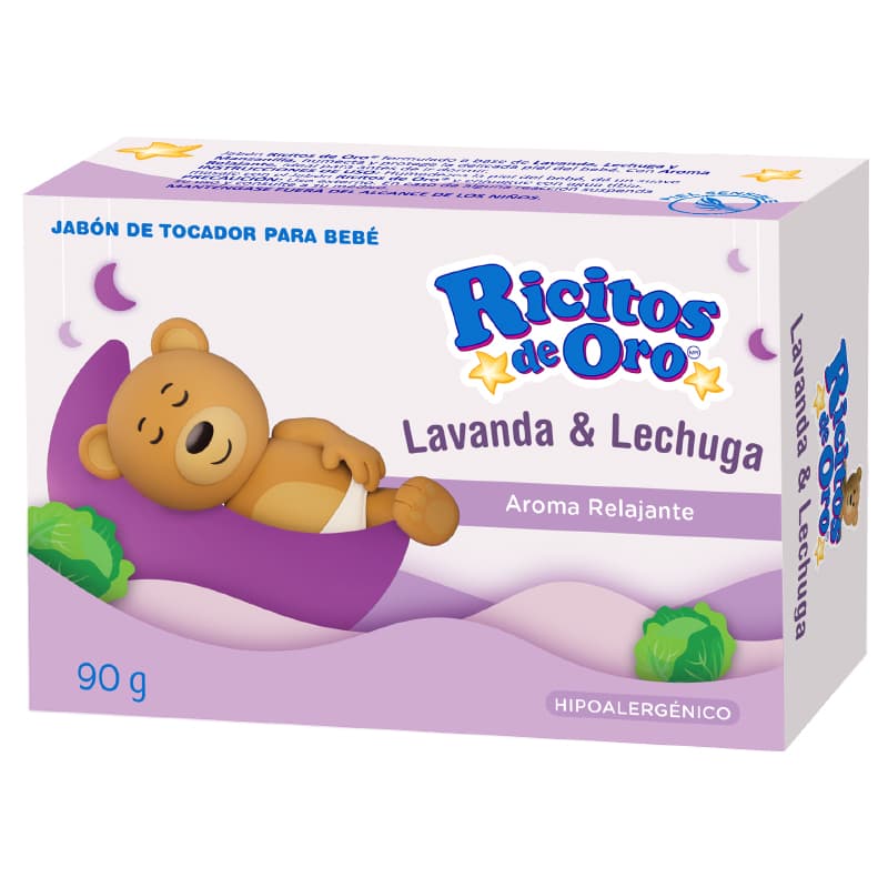 Jabon en Barra Ricitos de Oro Lavanda y Lechuga C/90 g