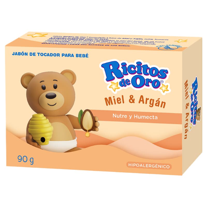 Jabon en Barra Ricitos de Oro Miel y Argán C/90 g