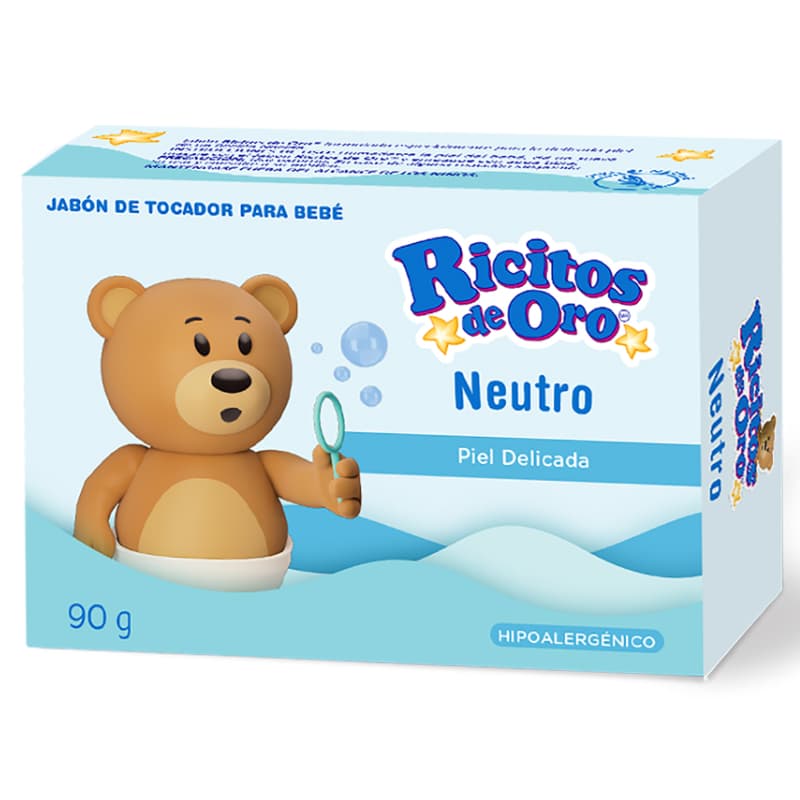 Jabon en Barra Ricitos de Oro Neutro C/90 g