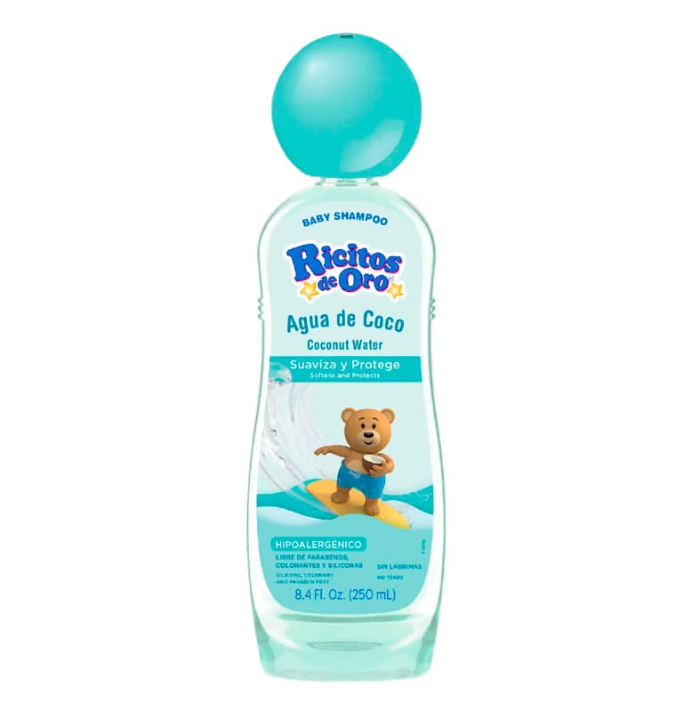 Shampoo Ricitos De Oro Agua De Coco 250 Ml