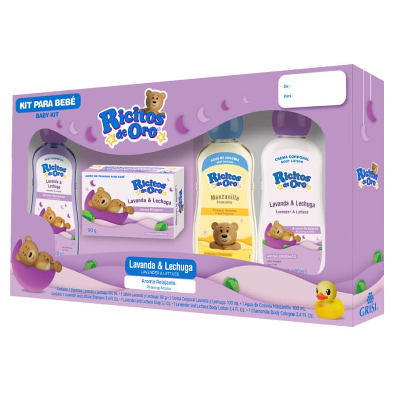 Kit Ricitos de Oro Lavanda Lechuga C/4 pzas
