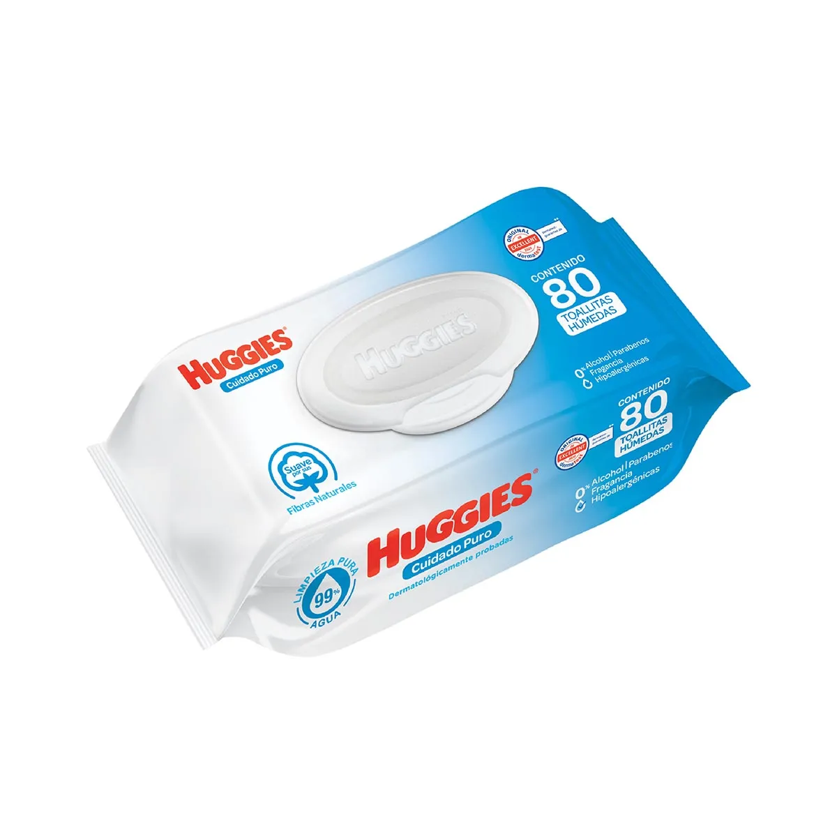 Toallitas Húmedas Huggies C/80 pzas Cuidado puro