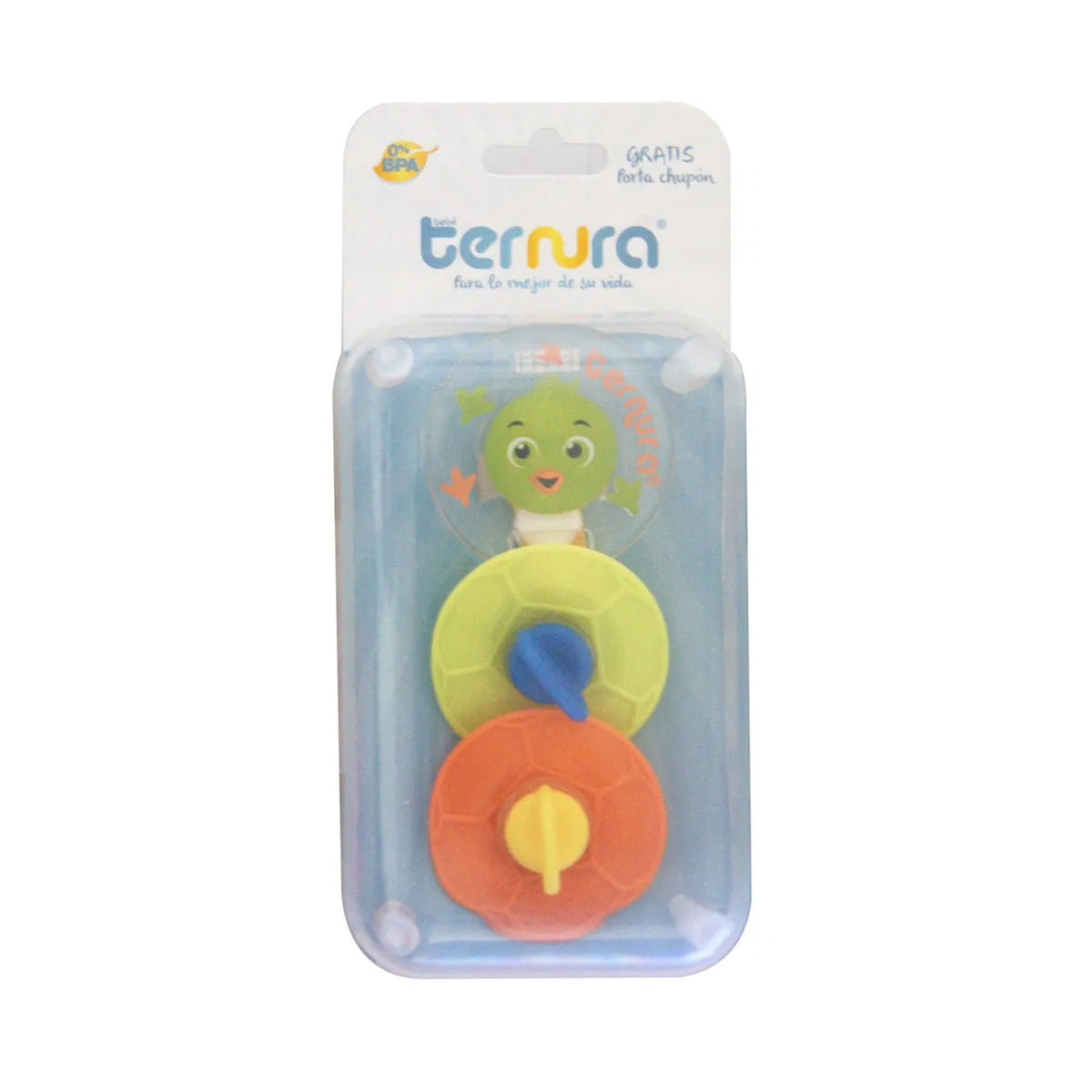 Porta Chupon Ternura con 2 Chupones de miel