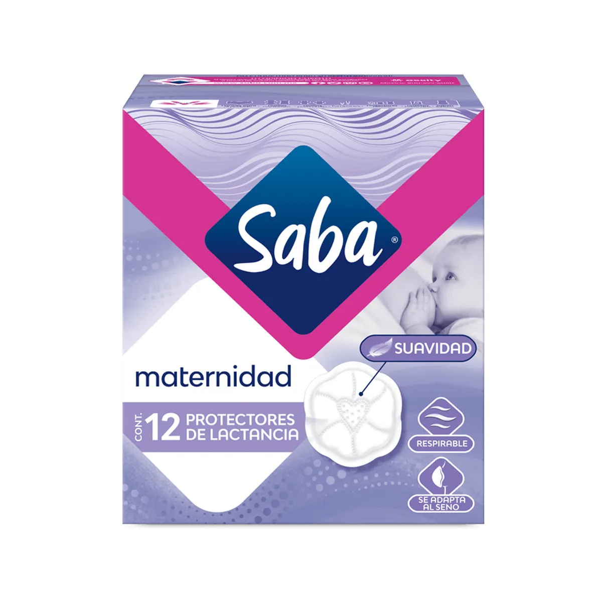Protectores para lactancia SABA C/12 Pzas