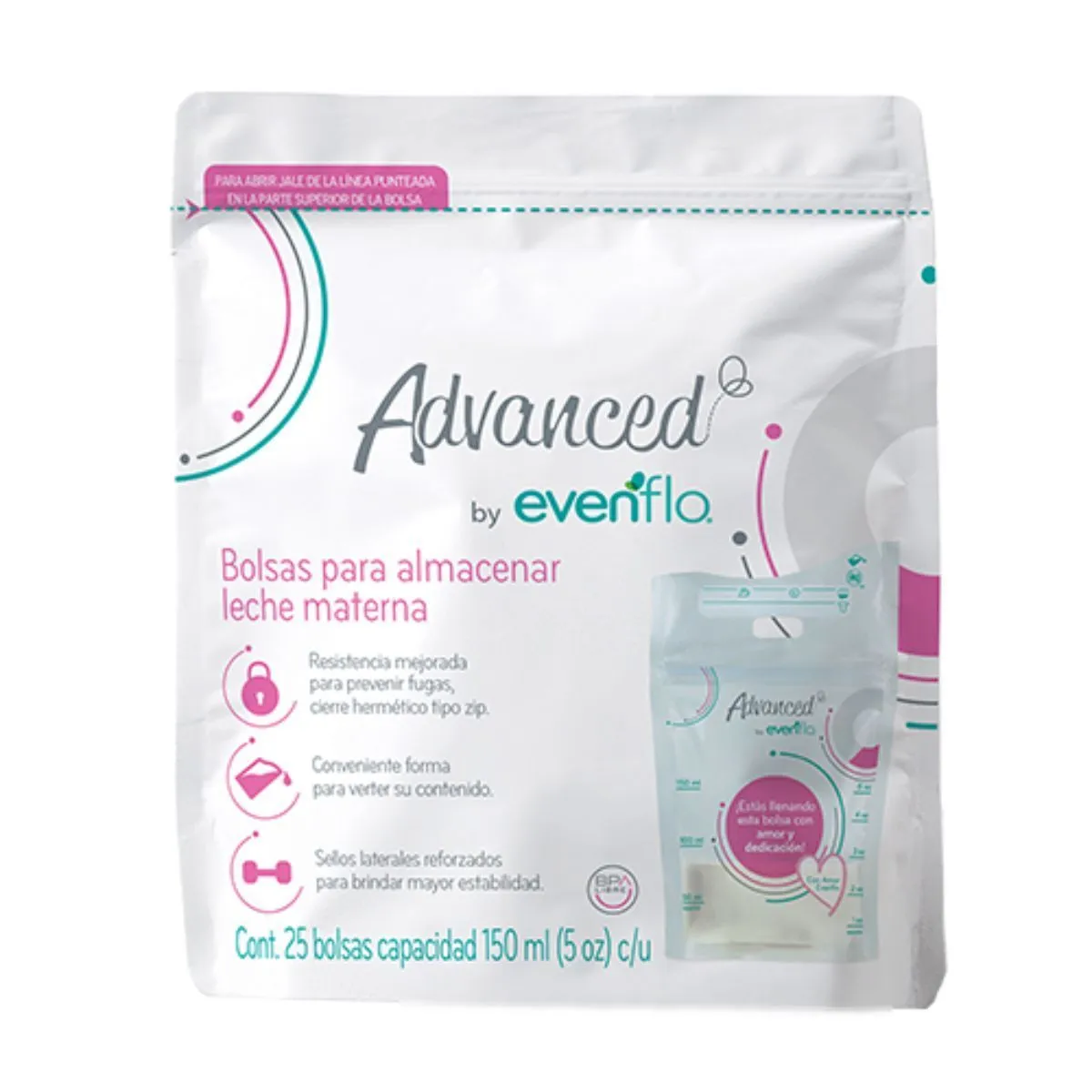 Bolsa de lactancia Advanced by Evenflo C/25 pzas
