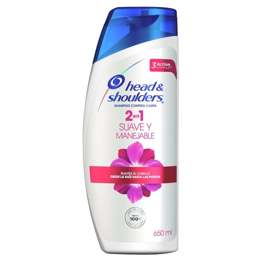 Shampoo Head & Shoulders Suave y Manejable 2 en 1 C/650 mL