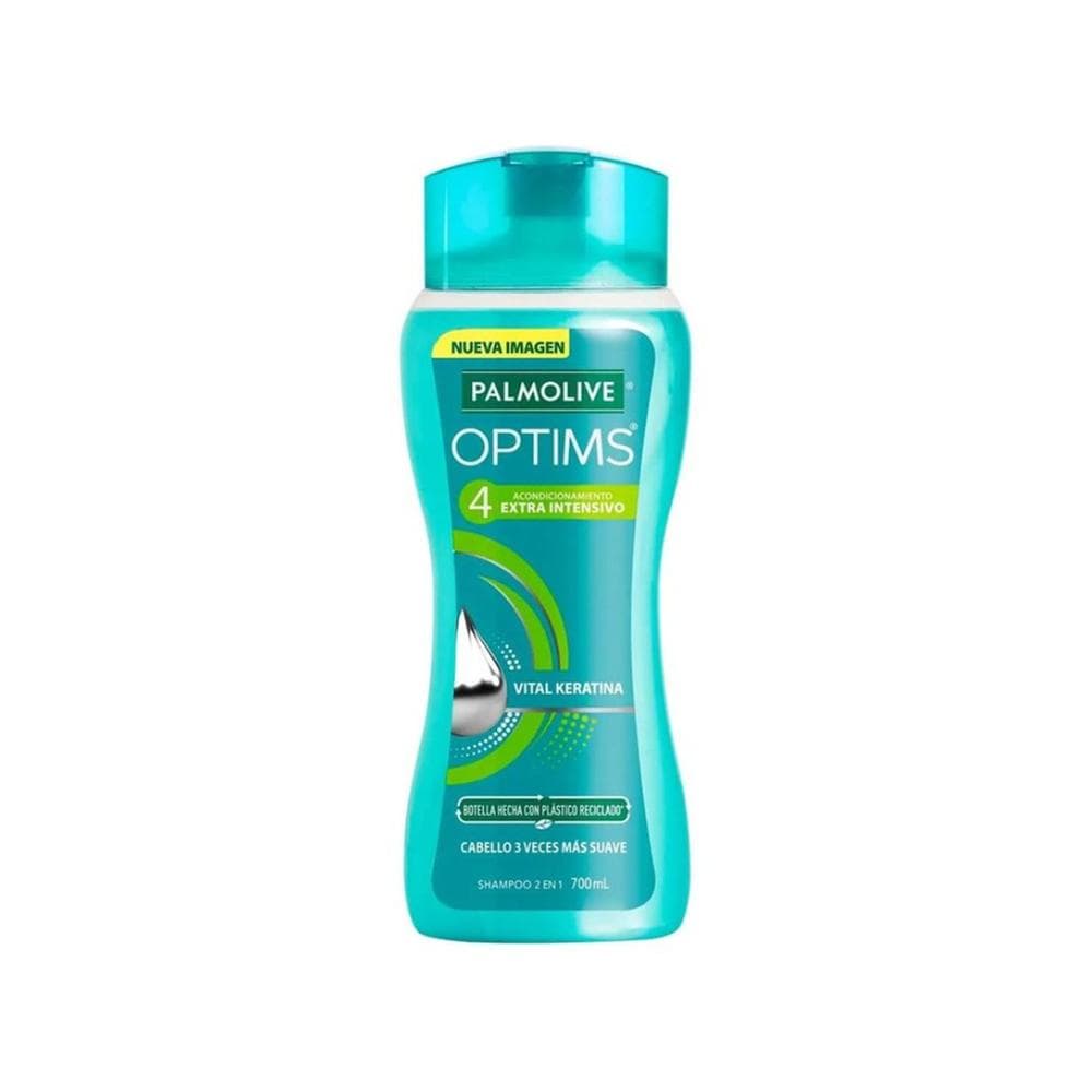 Shampoo 2 en 1 Palmolive Optims 4 Acondicionamiento Extra Intensivo C/700 mL