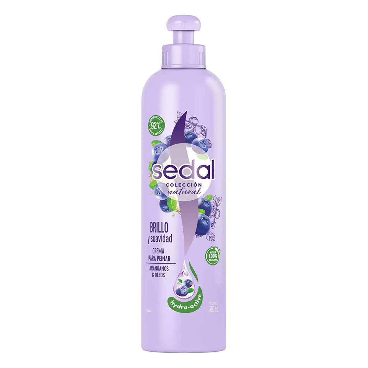 Crema para Peinar Sedal Brillo y Suavidad Arándano y oleos 300 ml