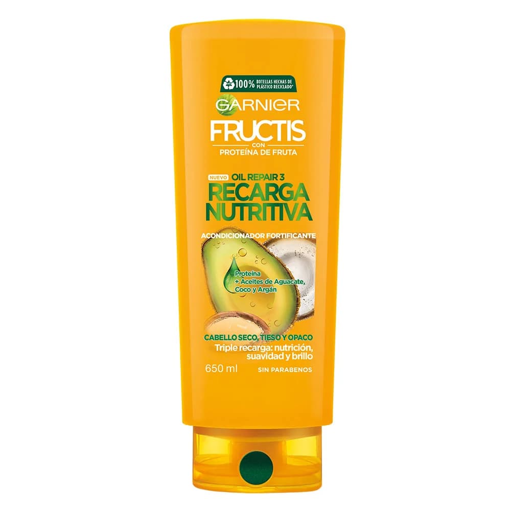 Acondicionador Garnier Fructis Oil Repair 3 Recarga Nutritiva C/650 mL