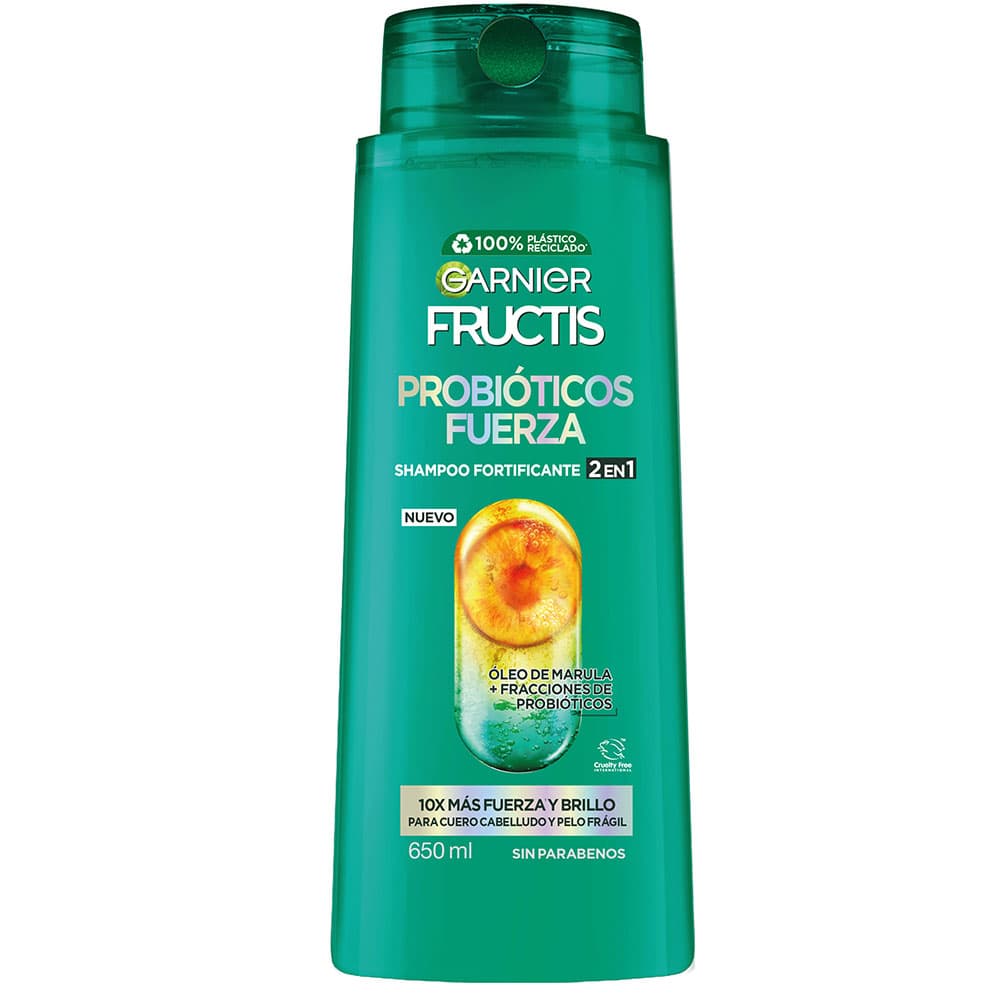 SHAMP 2 EN 1 GARNIER PROBIOTICOS FUERZA 650 ML