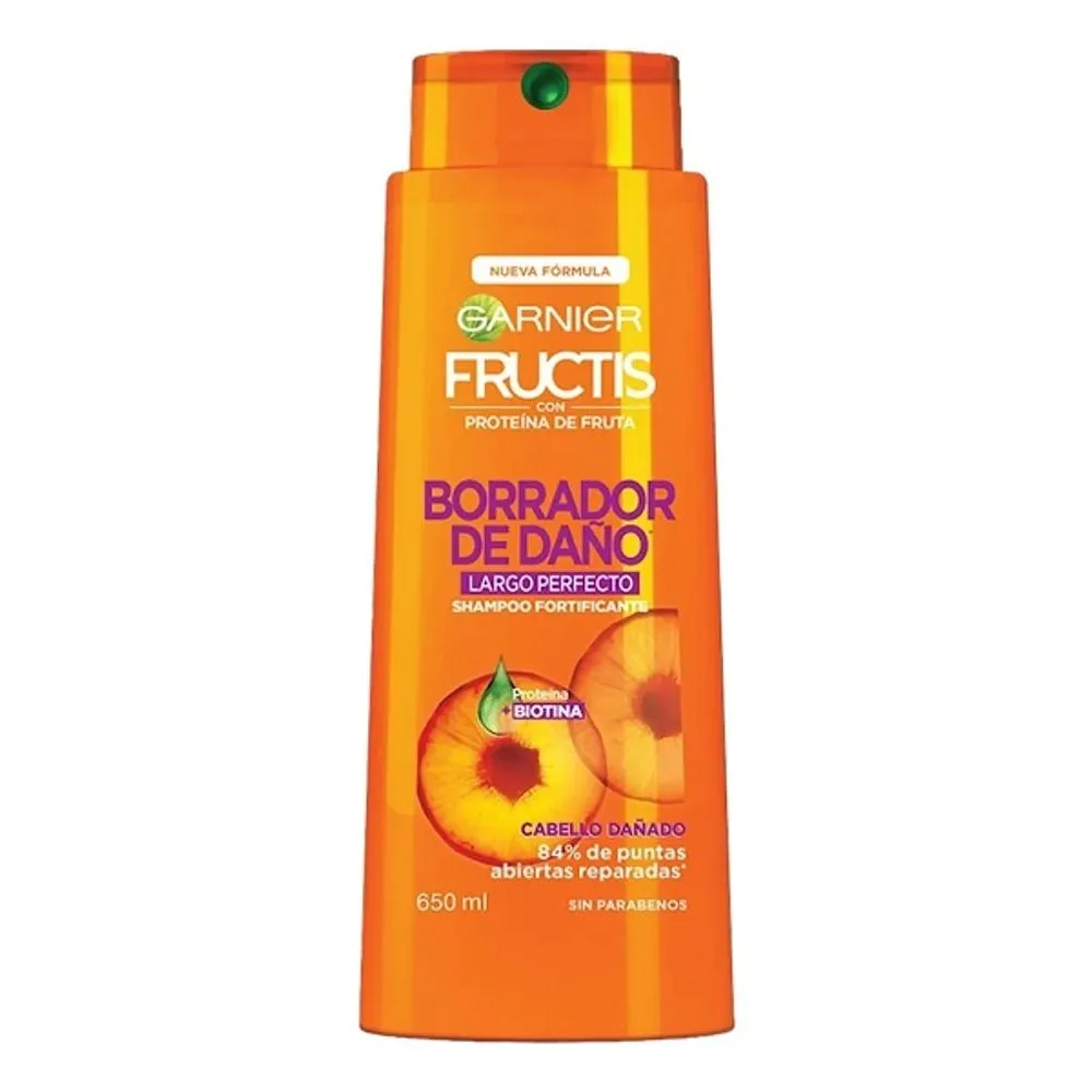 Shampoo Garnier Fructis Borrador de Daño Largo Perfecto C/650 mL